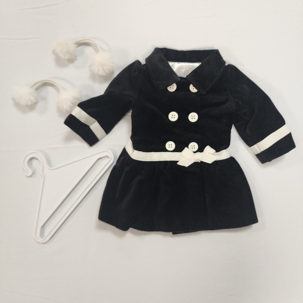 American Girl Just Like You Velveteen Coat and Ponytail Holders